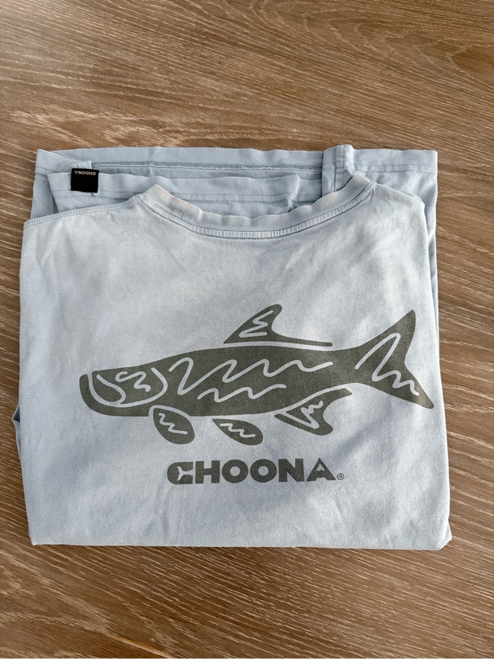 CHOONA Light Blue Graphic Fish Tee